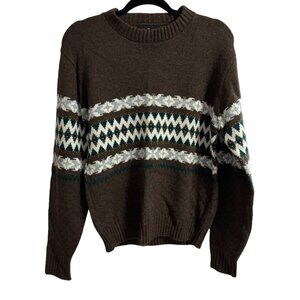 VTG Pine State Sweater Mens Medium‎ Grandpa Sweater Made In USA